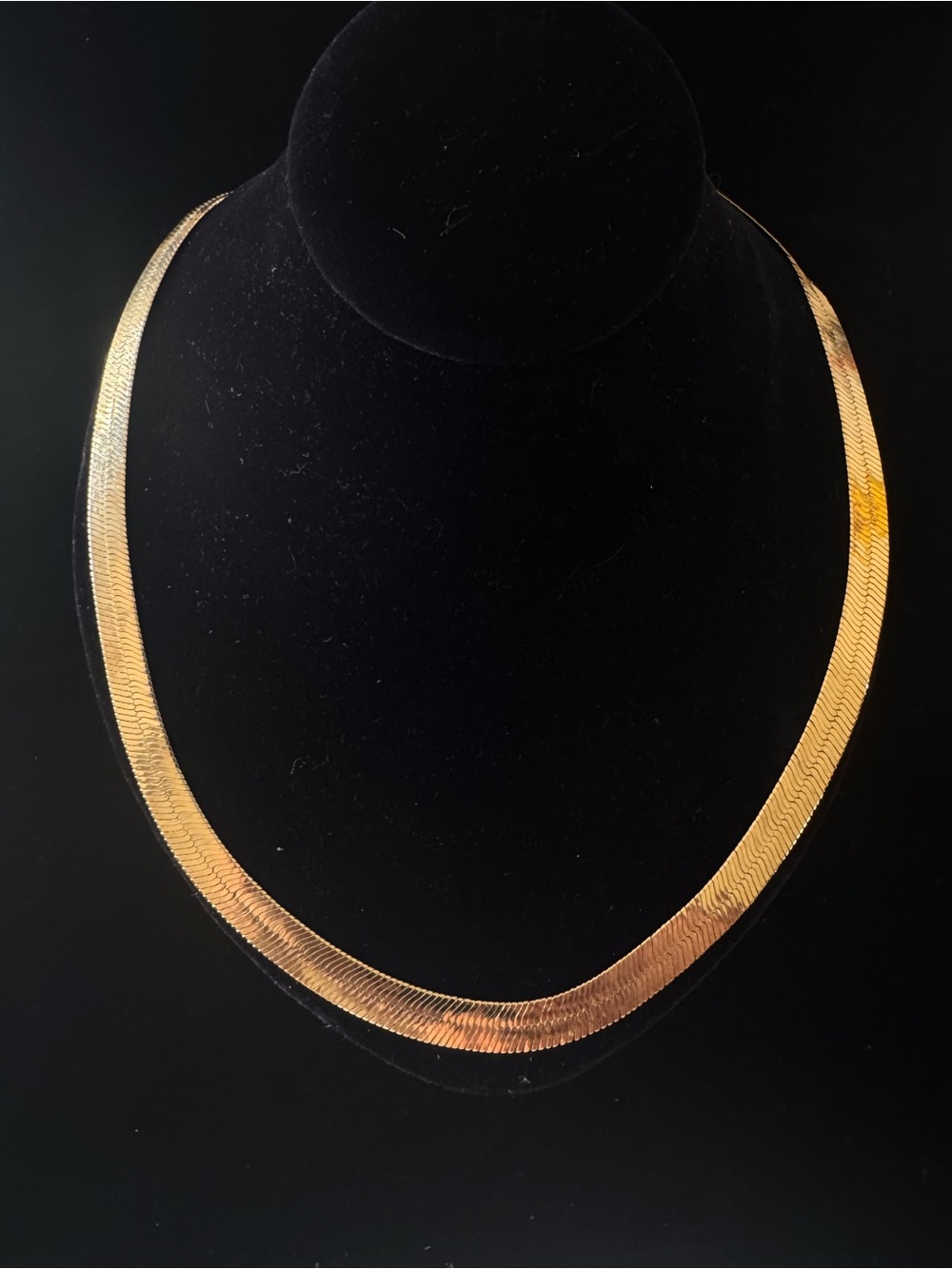 Gold-Plated Herringbone Elegant Vintage Necklace